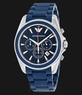 Emporio Armani AR6068 Sport Chronograph Blue Dial Stainless Steel Case-0