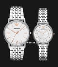 Emporio Armani Kappa AR80014 White Dial and Mother of Pearl Dial Stainless Steel Strap-0