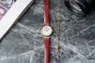Emporio Armani Fashion AR80052 Ladies Mother Of Pearl Dial Burgundy Leather Strap-5