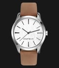 ESPRIT ES108132001 Audry White Dial Brown Leather Strap Watch-0