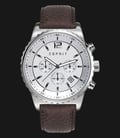 ESPRIT ES108231003 Theon Silver Dial Brown Genuine Leather Band-0