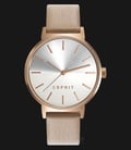 ESPRIT ES108312006 Ladies Fashion Silver Dial Brown Leather Strap Watch-0
