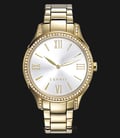 ESPRIT ES109092002 Ladies White Dial Gold-tone Stainless Steel Watch-0