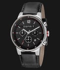 ESPRIT Equalizer ES1G025L0025 Chronograph Men Black Dial Black Leather Watch-0