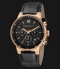 ESPRIT Equalizer ES1G025L0035 Chronograph Men Black Dial Black Leather Watch-0