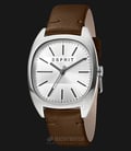 ESPRIT Infinity ES1G038L0015 Men Silver Dial Brown Leather Watch-0