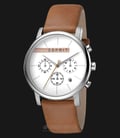 ESPRIT Vision ES1G040L0015 Chronograph Men White Dial Brown Leather Watch-0