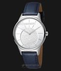 ESPRIT Grace ES1L026L0015 Ladies Silver Glitter Dial Blue Leather Watch-0