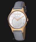 ESPRIT ES1L026L0035 Men Silver Glitter Dial Grey Leather Watch-0