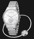 ESPRIT Love ES1L026M0225 Ladies Silver Glitter Dial Stainless Steel Watch + Extra Bracelet-0