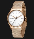 ESPRIT Essential ES1L034M0085 Ladies White Dial Rose Gold Stainless Steel Watch-0
