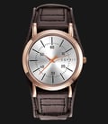 ESPRIT ES906582002 Analog Ladies Silver Dial Brown Leather Watch-0
