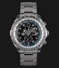 Expedition Altimeter E 3005 MC BUBBA Chronograph Black Dial Stainless Steel Strap-0