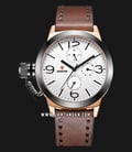 Expedition E 6339 BF LGRSL Ladies White Dial Brown Leather Strap-0