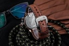 Expedition E 6339 BF LGRSL Ladies White Dial Brown Leather Strap-6