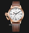 Expedition E 6339 BF LRGSL Ladies White Dial Brown Leather Strap-0