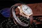 Expedition E 6339 BF LRGSL Ladies White Dial Brown Leather Strap-4