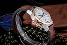 Expedition E 6339 BF LTRSL Ladies White Dial Brown Leather Strap-4