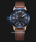 Expedition E 6339 BF LURBU Ladies Blue Dial Brown Leather Strap-0