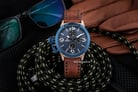 Expedition E 6339 BF LURBU Ladies Blue Dial Brown Leather Strap-3