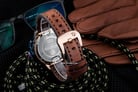 Expedition E 6339 BF LURBU Ladies Blue Dial Brown Leather Strap-6