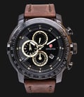 Expedition EXF-6372-MCLIPBAIVBO Man Black Dial Brown Leather Strap-0