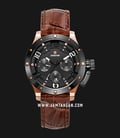 Expedition E 6381 BF LBRBABO Ladies Black Dial Brown Leather Strap-0