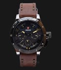 Expedition E 6381 BF LTBBAIVBO Ladies Black Dial Brown Leather Strap-0
