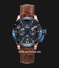 Expedition E 6381 BF LURBUBO Ladies Blue Dial Brown Leather Strap-0