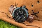 Expedition E 6381 BF LURBUBO Ladies Blue Dial Brown Leather Strap-2