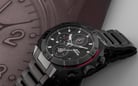 Expedition Chronograph E 6385 MC BIPBARE Man Black Pattern Dial Black Stainless Steel Strap-6