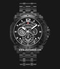 Expedition Chronograph E 6402 BC BIPBA Men Black Dial Black Stainless Steel Strap-0