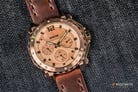 Expedition E 6402 BF LCGCN Ladies Biege Dial Brown Leather Strap-5