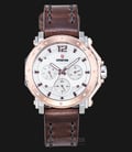 Expedition E 6402 BF LTRSL Ladies Silver Dial Brown Leather Strap-0
