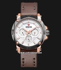 Expedition E 6606 BF LGRSL Ladies Mother of Pearl Dial Brown Leather Strap-0