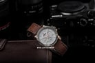 Expedition E 6606 BF LGRSL Ladies Mother of Pearl Dial Brown Leather Strap-3