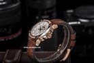 Expedition E 6606 BF LRGSL Ladies Mother of Pearl Dial Brown Leather Strap-4