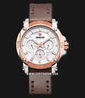 Expedition E 6606 BF LTRSL Ladies Mother of Pearl Dial Brown Leather Strap-0