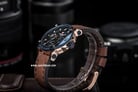 Expedition E 6606 BF LURBU Ladies Blue Dial Brown Leather Strap-4