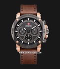 Expedition E 6606 MC LBRBABO Chronograph Men Black Dial Brown Leather Strap-0