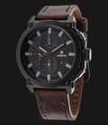 Expedition EXF-6612-MCLIPBAIVBO Chronograph Man Black Dial Brown Leather Strap-0