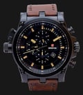 Expedition EXF-6621-MCLIPBAIVBO Man Black Dial Brown Leather Strap-0