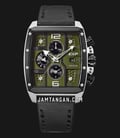 Expedition Chronograph E 6636 BC LTBGN Men Green Dial Black Leather Strap-0