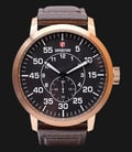 Expedition EXF-6666-MSLRGBA Man Black Dial Brown Leather Strap-0