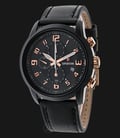 Expedition EXF-6674-MCLBRBA Chronograph Man Black Dial Black Leather Strap-0