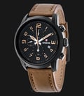 Expedition EXF-6674-MCLIPBABO Chronograph Man Black Dial Brown Leather Strap-0