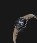 Expedition EXF-6674-MCLIPBAGN Chronograph Man Black Dial Beige Leather Strap-1