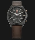 Expedition E 6675 MC LIPBARG Chronograph Men Black Dial Ion Plating Case Brown Leather Strap-0