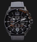 Expedition EXF-6676-MCLIPBA Man Black Dial Gray Leather Strap-0