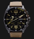 Expedition EXF-6676-MCLIPBAYL Man Black Dial Brown Leather Strap-0